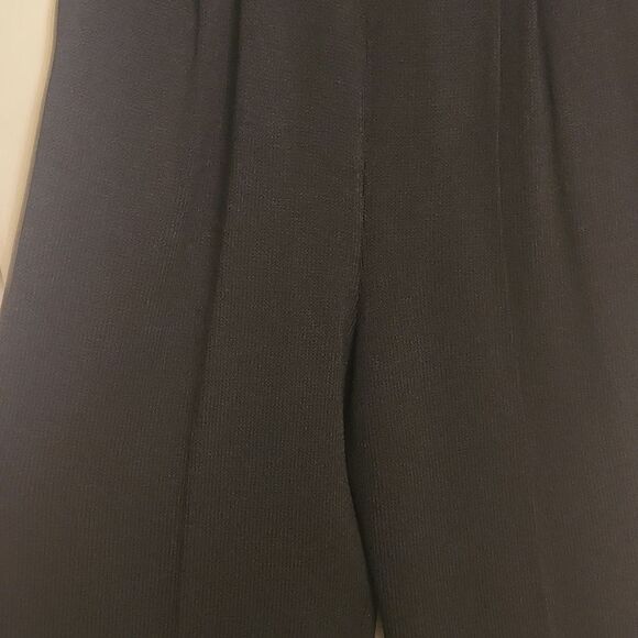 St. John Basics "Santana" Black Knit Pleat Front High-Waisted Pants Size 8 - Picture 4 of 9